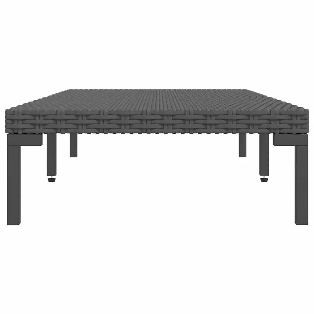 Garden Coffee Table Outdoor Patio Furniture Half Round Rattan Grey Modern Design