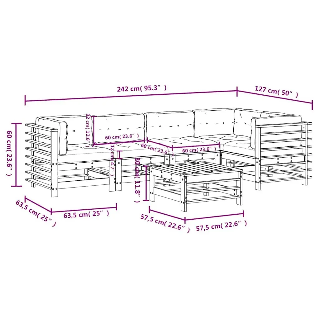 6-Piece Outdoor Lounge Furniture Set