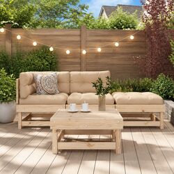 Specifications of 4-Piece Solid Wood Lounge Set