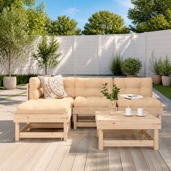 Specifications for 5 Piece Garden Lounge Set in Solid Pine