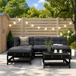 Specifications of the 5 Piece Black Outdoor Lounge Set
