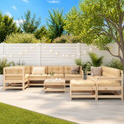 Specifications of the 10-Piece Outdoor Lounge Set with Cushions