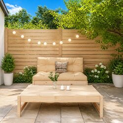 2 Piece Garden Lounge Set with Cushions - Solid Pine Wood