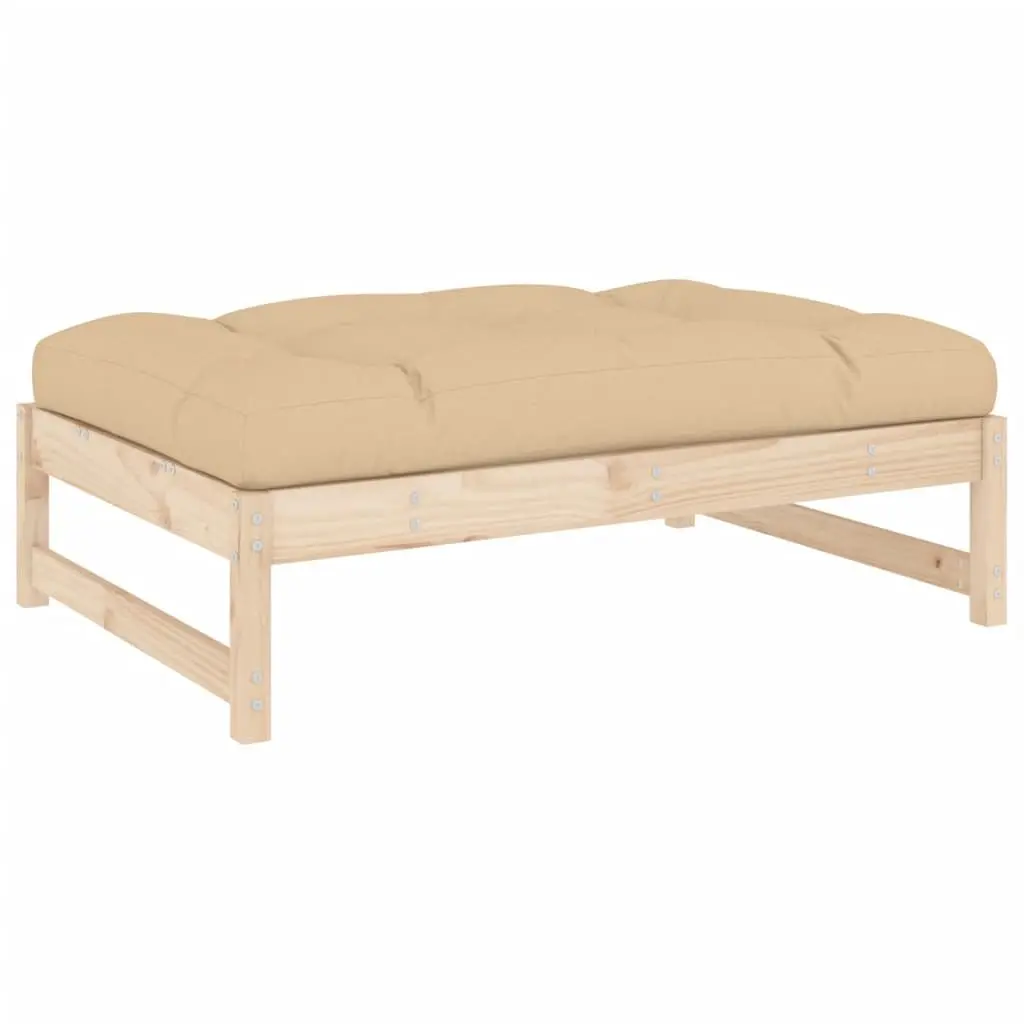 Outdoor Furniture Garden Lounge Set 2 Piece with Cushions for Patio in Solid Pine Wood