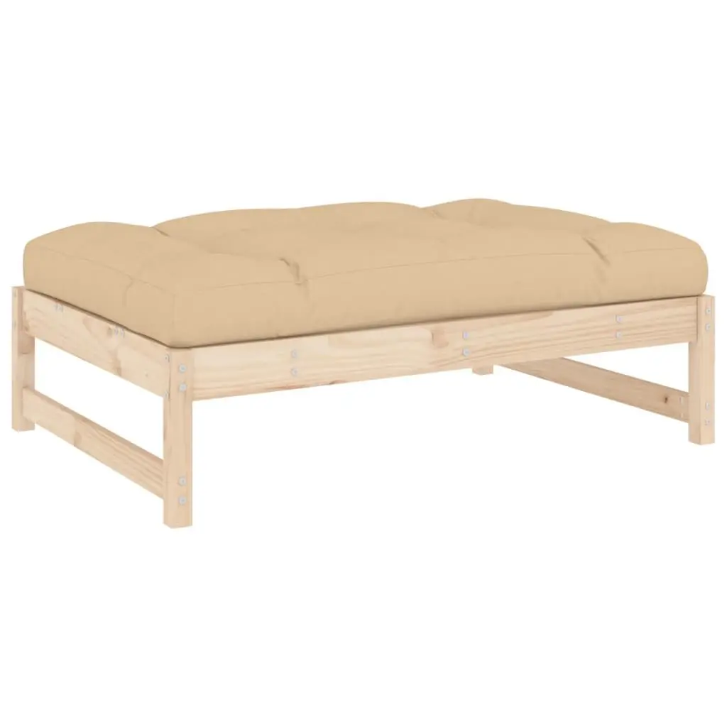 Garden Lounge Set 4 Piece Outdoor Furniture Solid Wood Modular Sofa