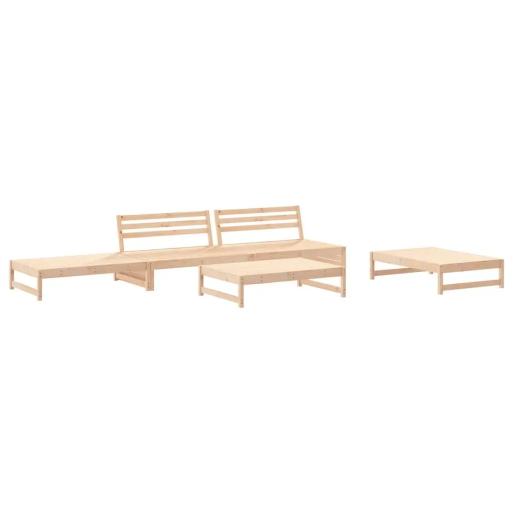 Garden Lounge Set 5 Piece Wooden Outdoor Furniture Patio Sofa with Cushions