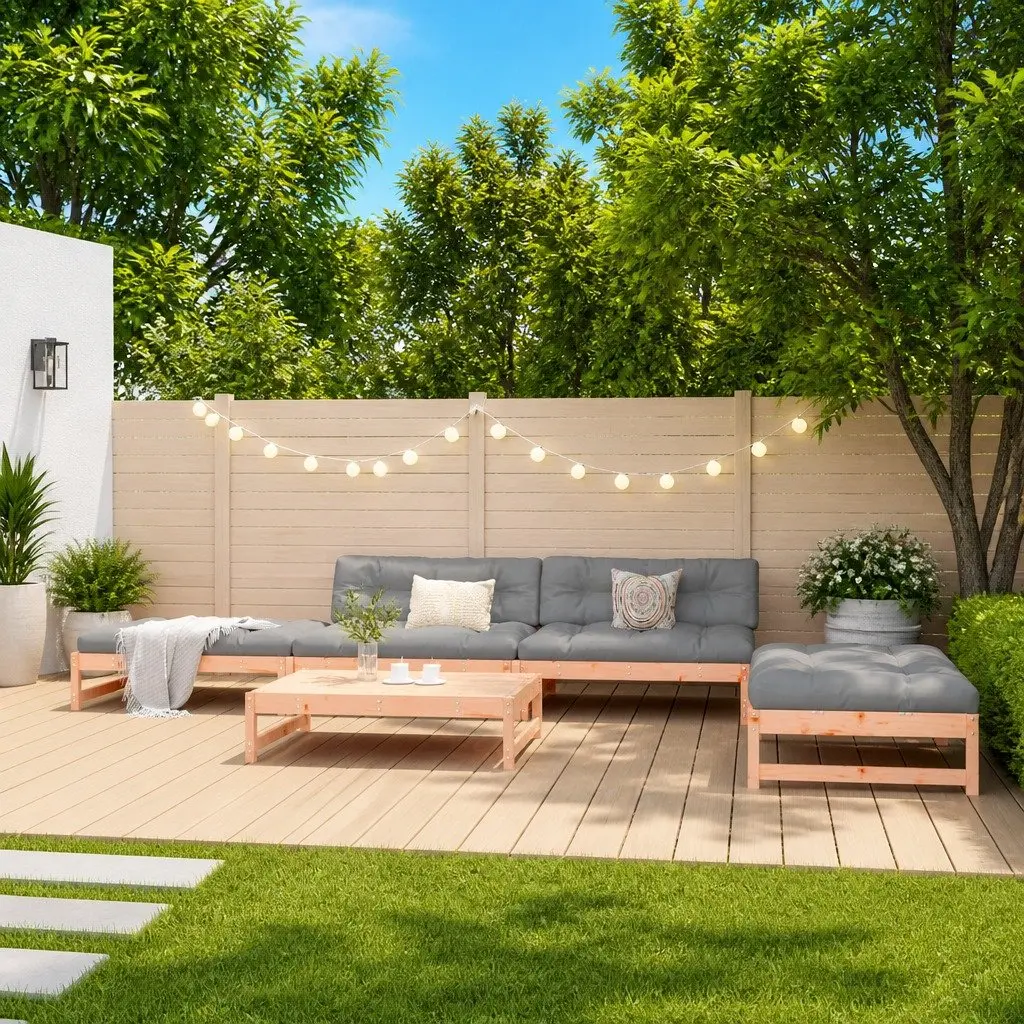 5 Piece Garden Lounge Set with Cushions Outdoor Patio Furniture