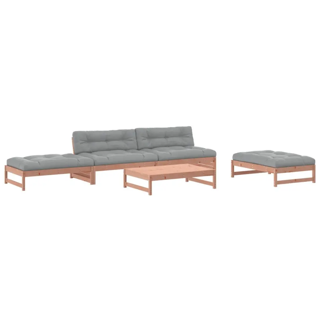 5 Piece Garden Lounge Set with Cushions Outdoor Patio Furniture