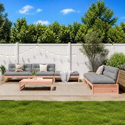 6 Piece Wooden Outdoor Lounge Set Specifications