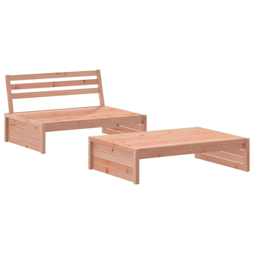 Garden Lounge Set 2 Piece Outdoor Furniture Cushions Solid Wood Patio