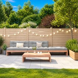 4-Piece Wooden Garden Lounge Set with Cushions