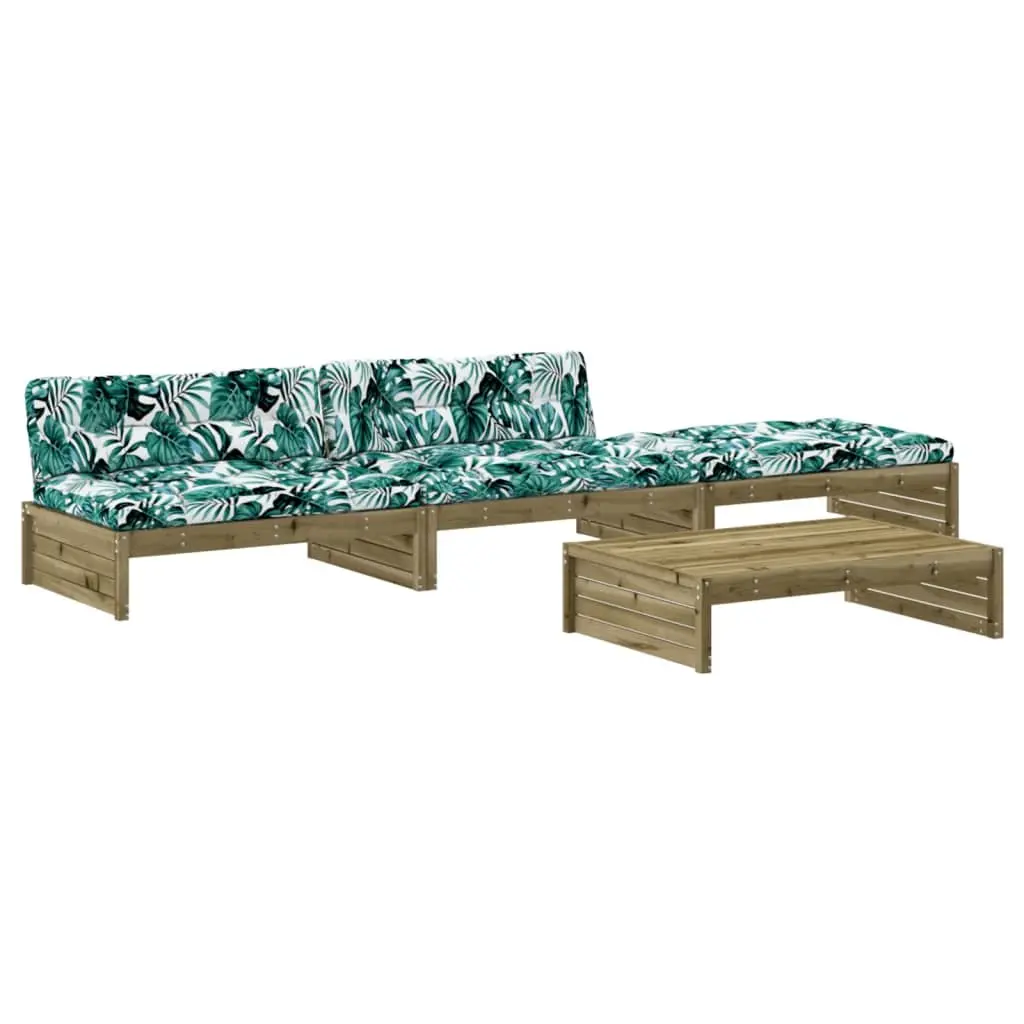 Garden Lounge Set Outdoor Furniture Patio Sofa with Cushions 4 Piece