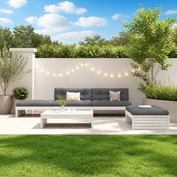 Specifications for 5 Piece Wooden Lounge Set in White