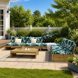 Specifications of 6-Piece Wooden Lounge Set for Outdoors