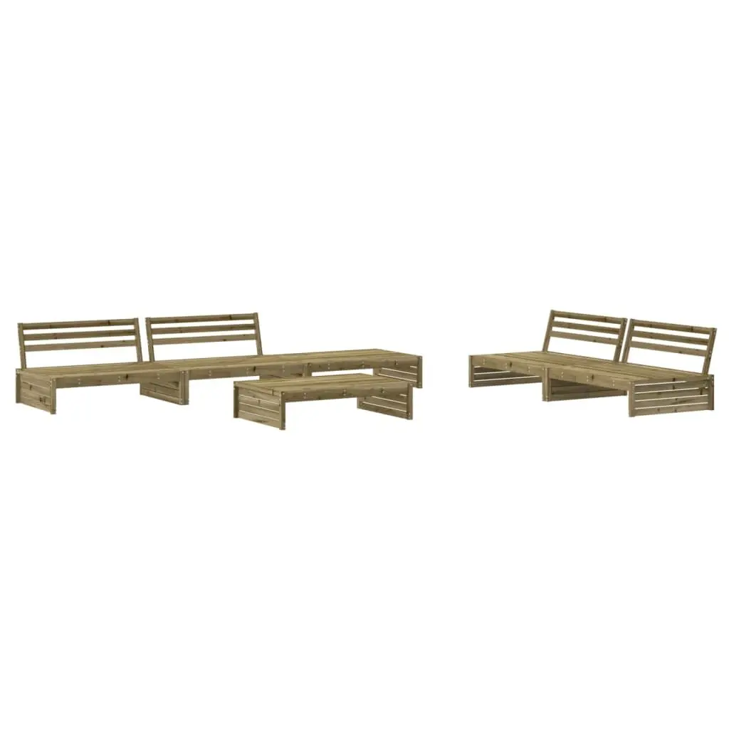 Garden Lounge Set 6 Piece Outdoor Furniture Wooden Patio Sofa with Cushions