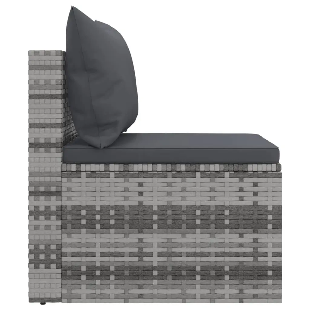 Grey Poly Rattan 4 Piece Garden Sofa Set