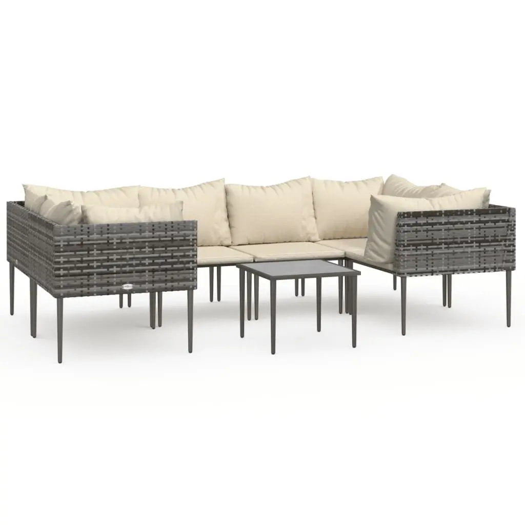 7 Piece Garden Lounge Set in Grey