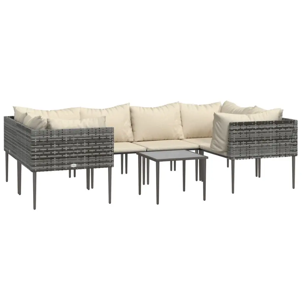 7 Piece Garden Lounge Set in Grey