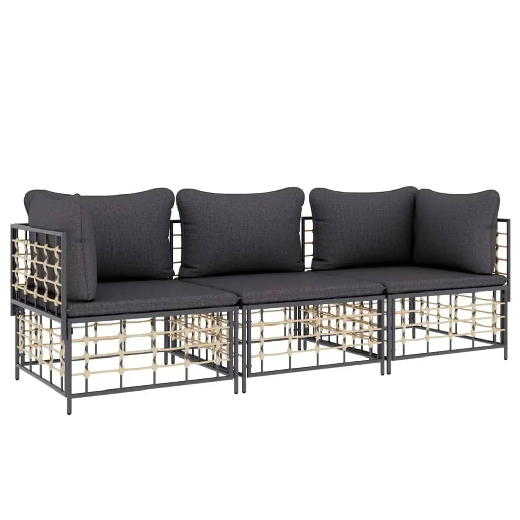 3 Piece Modular Garden Lounge Set