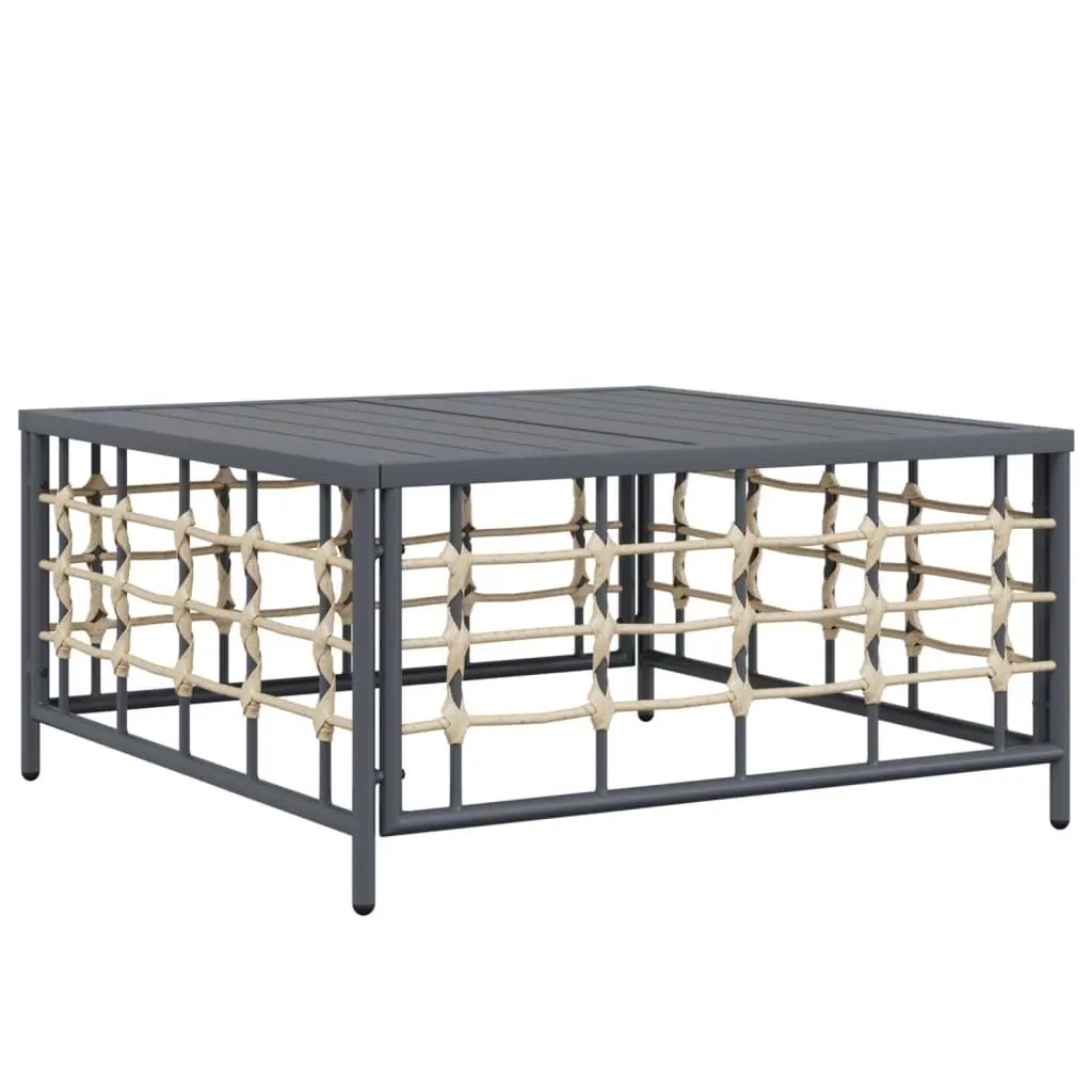 5 Piece Garden Lounge Set Outdoor Seating Anthracite Poly Rattan