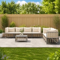 Specifications of 8-Piece Outdoor Lounge Set with Cushions
