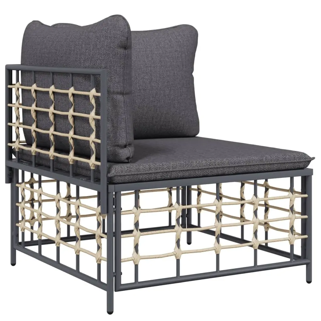9 Piece Outdoor Lounge Set Garden Furniture Poly Rattan Sofa with Cushions