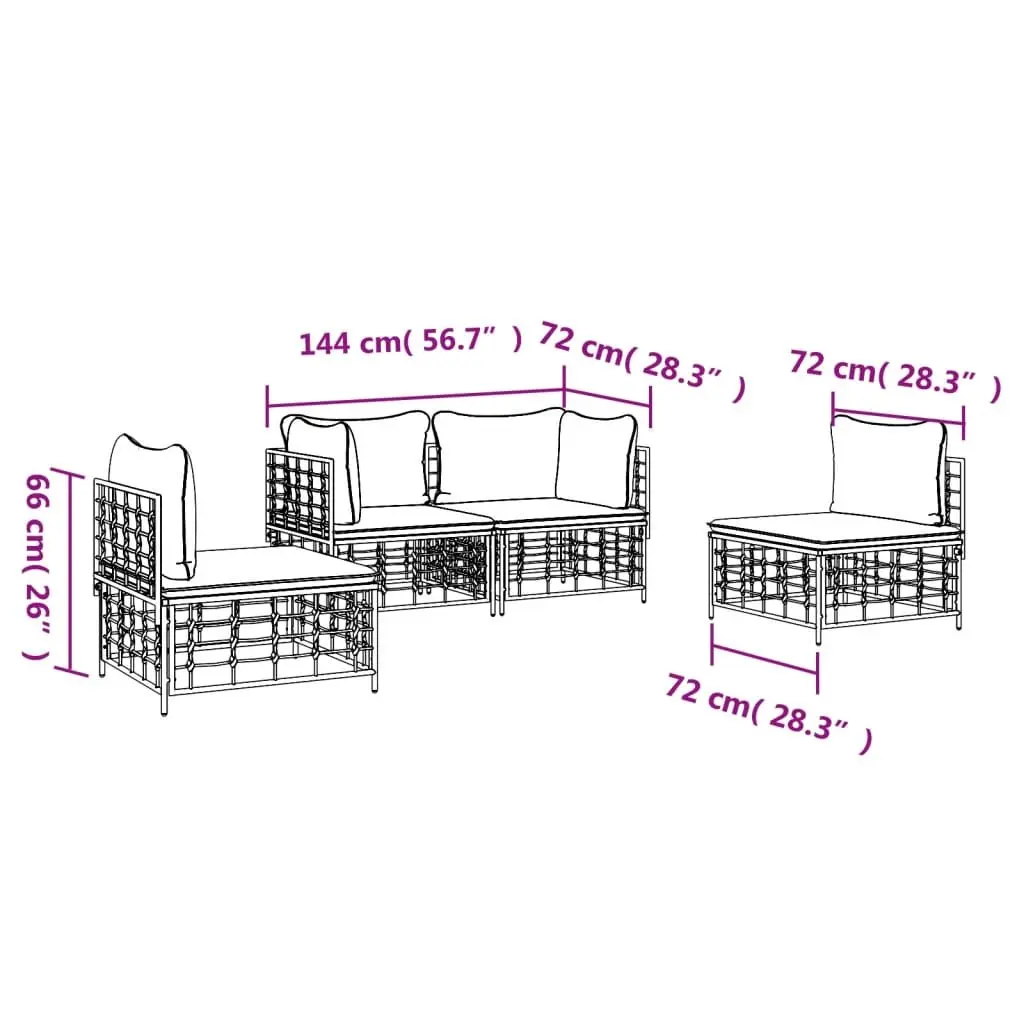 4-Piece Garden Lounge Set