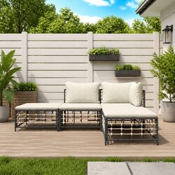 Specifications of 4-Piece Anthracite Garden Lounge Set
