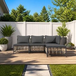 Specifications of 4-Piece Outdoor Lounge Set with Cushions
