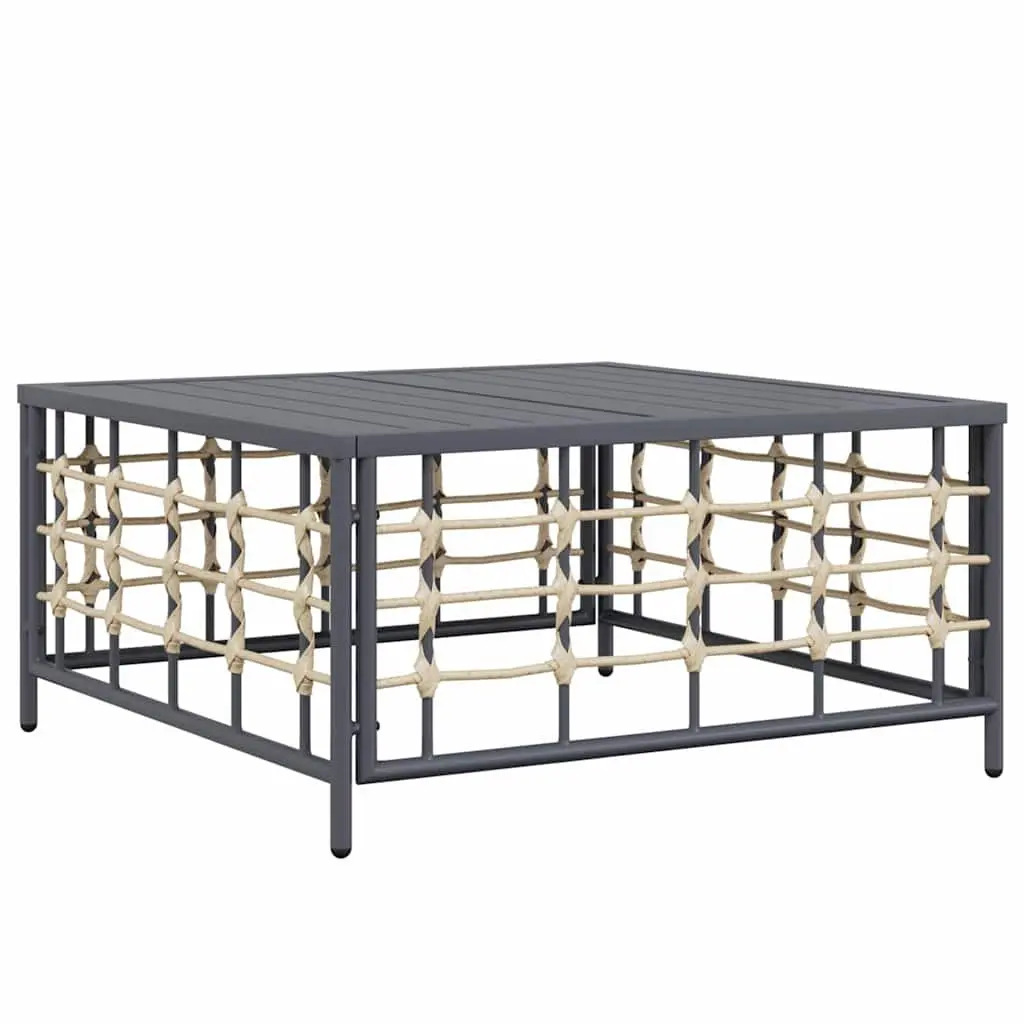 Outdoor Lounge Set 4 Piece Garden Furniture Poly Rattan Anthracite