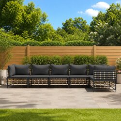 Specifications of 6-Piece Outdoor Lounge Set in Anthracite