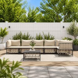 Detailed Specifications: 7 Piece Garden Lounge Set