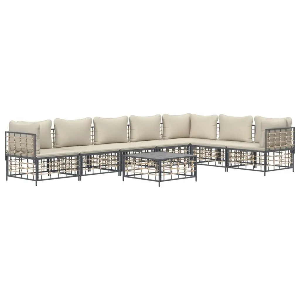 Poly Rattan 8-Piece Outdoor Lounge Set