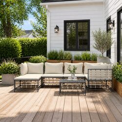 7-Piece Garden Lounge Set Specifications - Anthracite Color