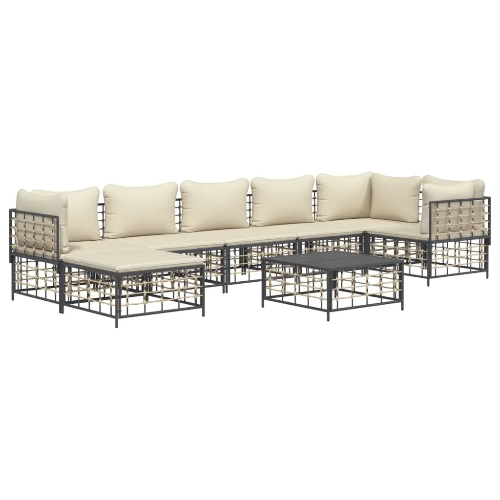 8-Piece Outdoor Lounge Set with Cushions