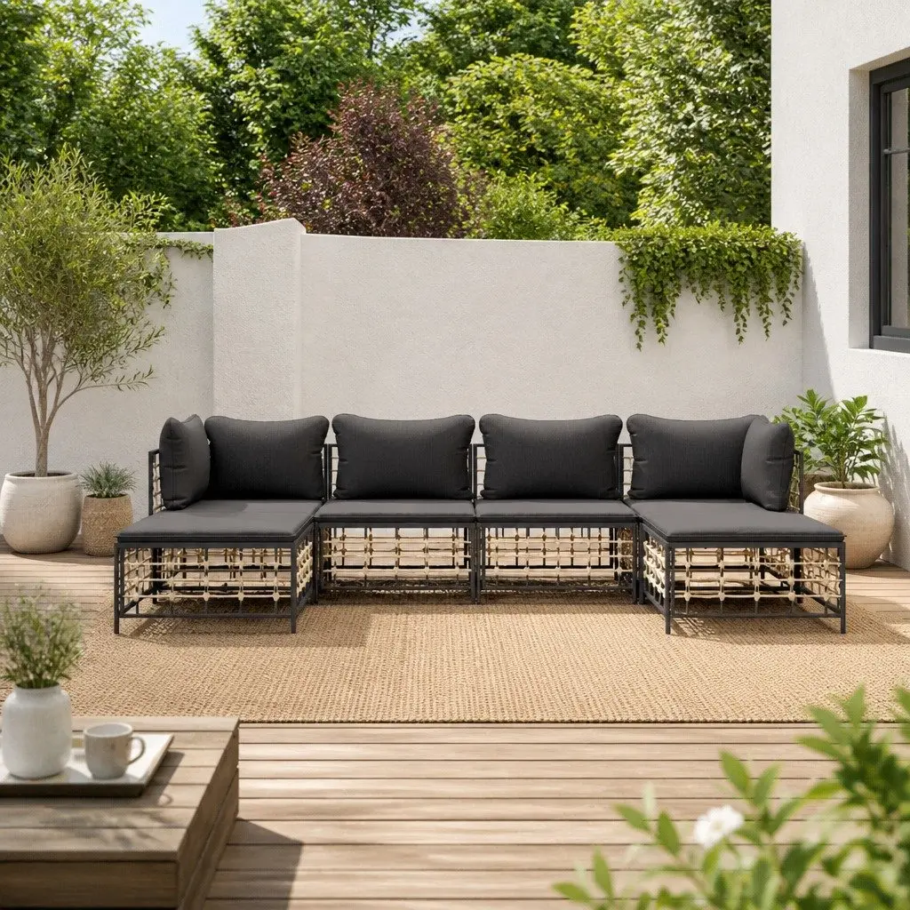 6-Piece Modular Garden Lounge Set