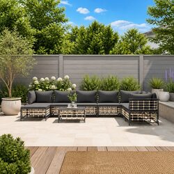 Specifications of 9 Piece Outdoor Lounge Set in Anthracite