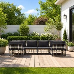 6-Piece Modular Lounge Set Specifications: Anthracite Colour