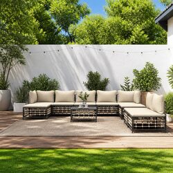 Specifications of 10-Piece Outdoor Lounge Set