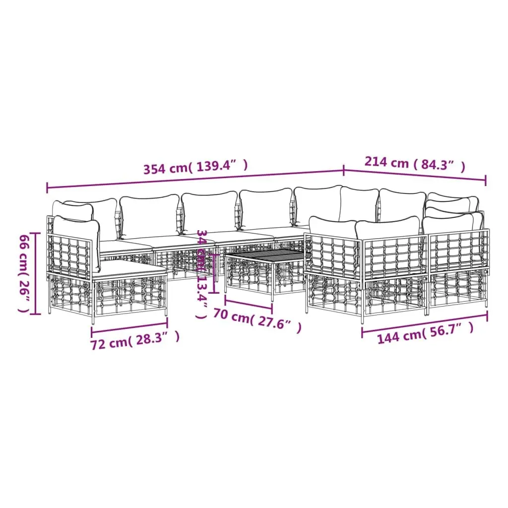 11-Piece Garden Lounge Set