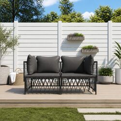 2-Piece Garden Lounge Set: Dimensions and Materials Overview