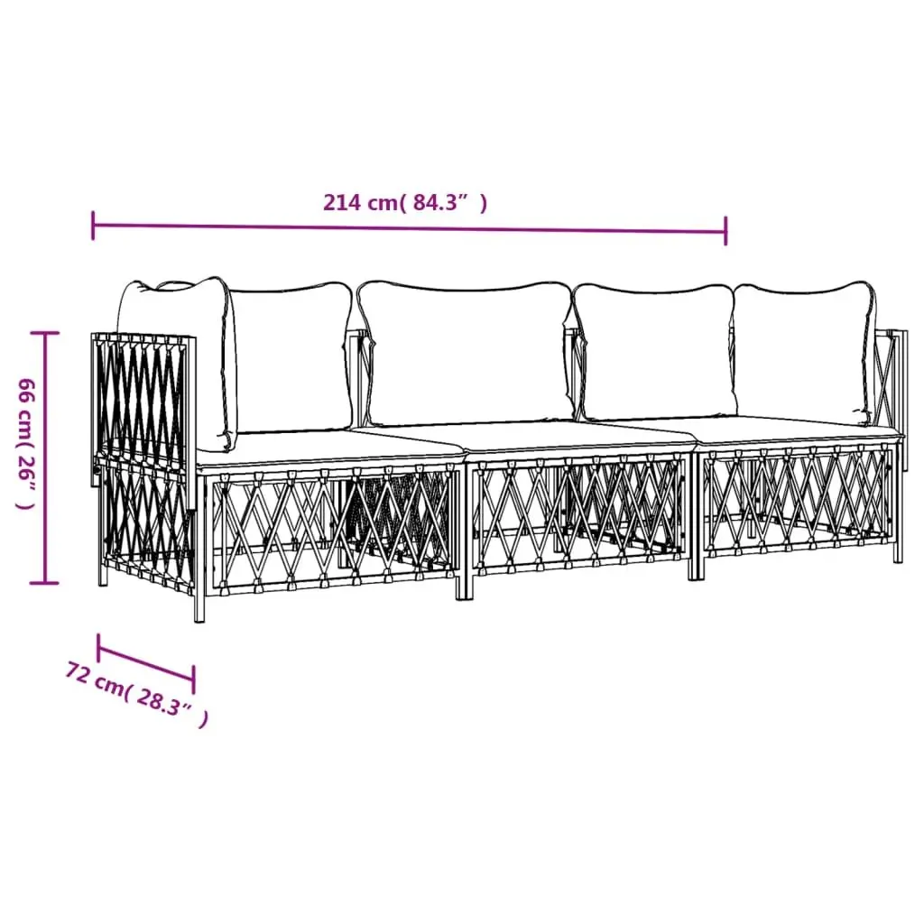 3-Piece Garden Lounge Set