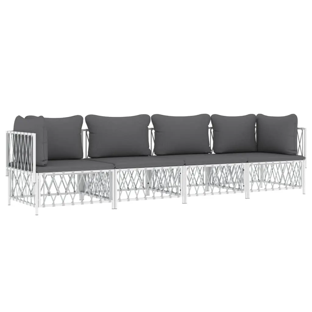 4-Piece Garden Lounge Set with Steel Frame