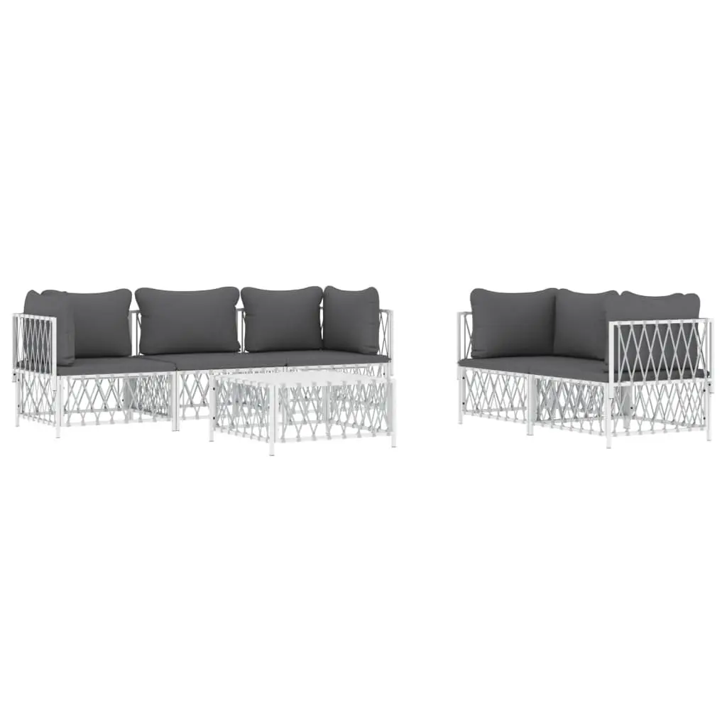 6-Piece Modular Garden Lounge Set with Cushions