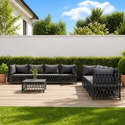 Anthracite Garden Lounge Set - 9 Pieces Details