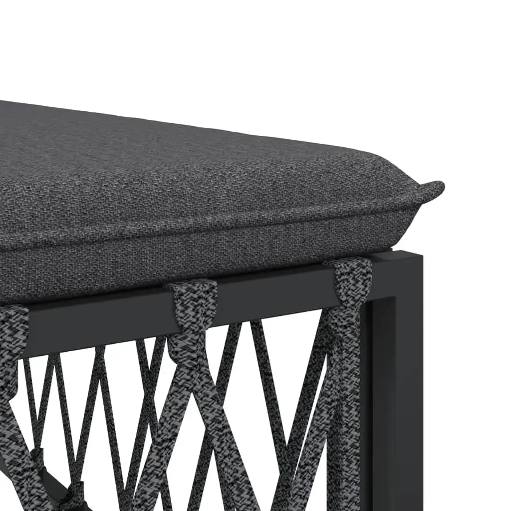 Garden Lounge Set Modular Outdoor Sofa Sectional 5 Piece with Cushions Anthracite