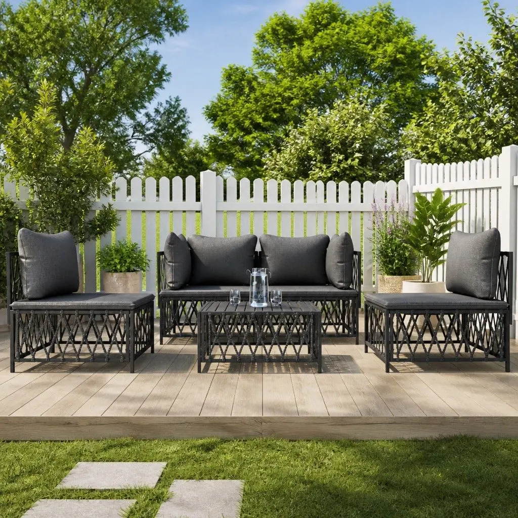 5-Piece Modular Garden Lounge Set in Anthracite