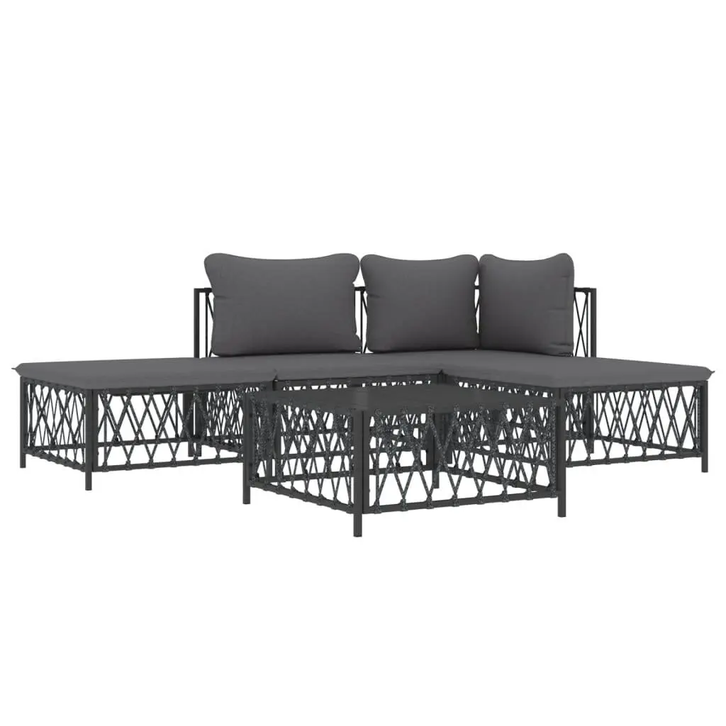 5-Piece Anthracite Garden Lounge Set