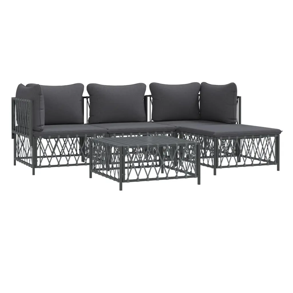 5-Piece Anthracite Garden Lounge Set