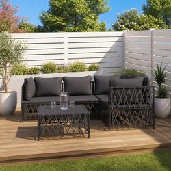 5 Piece Garden Lounge Set: Modular and Comfortable